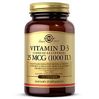 Вітаміни та мінерали Solgar Vitamin D3 25 mcg, 100 капсул