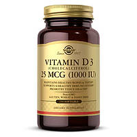 Витамины и минералы Solgar Vitamin D3 25 mcg, 250 капсул