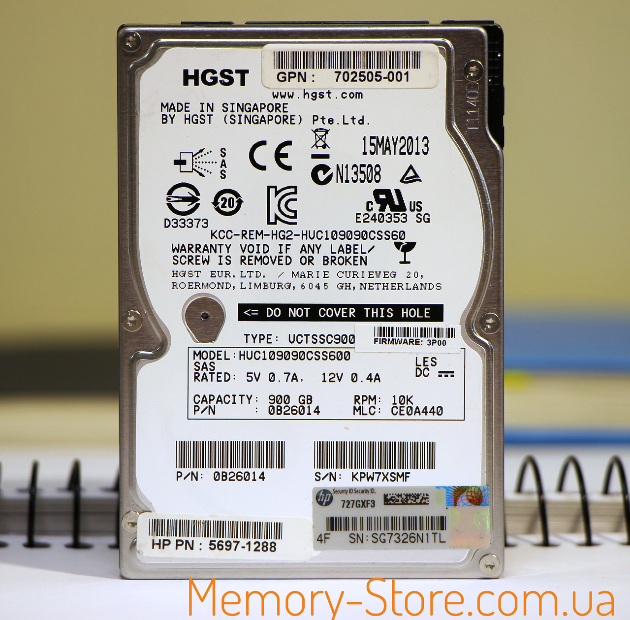 Жорсткий диск для сервера HGST 900GB 10K RPM, 64MB 2.5 SAS, HUC109090CSS600