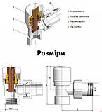 Комплект радіаторних кранів Varioterm Swing, чорний матовий, фото 2