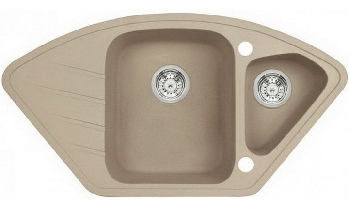 Мийка кухонна гранітна Terra Джульєта 920х490 (Айвері), фото 1