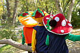 Дитячий карнавальний костюм гриба Лисички для хлопчика на зріст 104-110, 110-116 см, фото 3