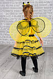 Дитячий карнавальний костюм Бджілка дівчинка на зріст 90-104, 104-110,110-116, 116-122 см, фото 4