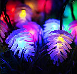 Гірлянда карниз Шишки 150 led color (10 шишок 7см) мідний дріт 3м х 1,5 м Мульти, фото 6