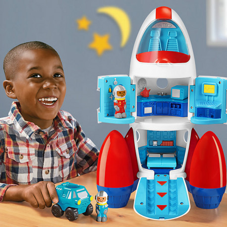 Уцінка! Ігровий набір "Космічний політ" (4 ел) Lakeshore Прим'ята коробка, фото 1