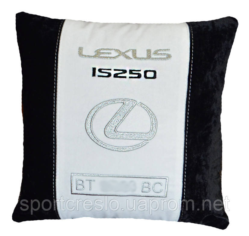 Подушка сувенирная с логотипом в авто lexus лексус - фото 5 - id-p22556073