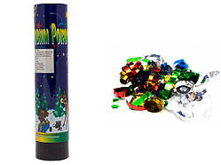 Хлопавка 21 см, пружинна, різнокольорові полоски з фольги (400034)