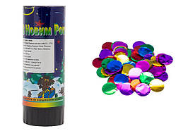 Хлопавка 11 см, пружинна, різнокольорові кружечки з фольги (400140)