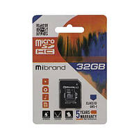 Карта Пам'яті Mibrand MicroSDHC 32gb Class 10 & Adapter