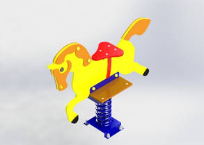 Дитяча вулична гойдалка на пружині "Поні" Брустайл