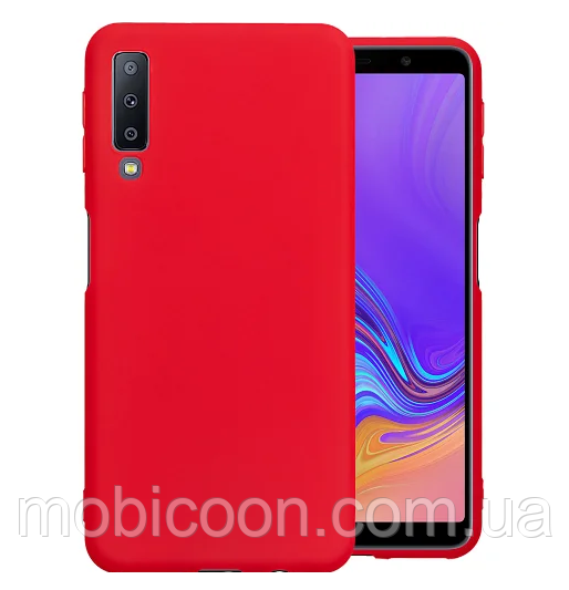 Чохол силіконовий для Samsung Galaxy A7 2018 (A750) червоний, фото 1