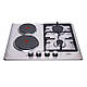 Варильна поверхня Ventolux HG622 B3 S (X), нержавіюча сталь, комбінована 2+2, газова + електрична, фото 2