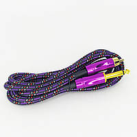 Premium RCA cord with braided sleeving (purple)