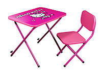 Стіл-парта зі стільчиком Ommi Кітті рожева