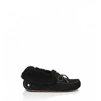 Угги женские UGG Australia Alena Womens Black. Мокасины с мехом женские черного цвета. 37