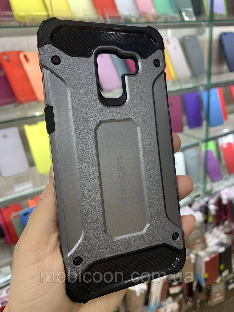 Чохол протиударний Spigen для Samsung A730 (A8 Plus-2018) Gray, фото 1