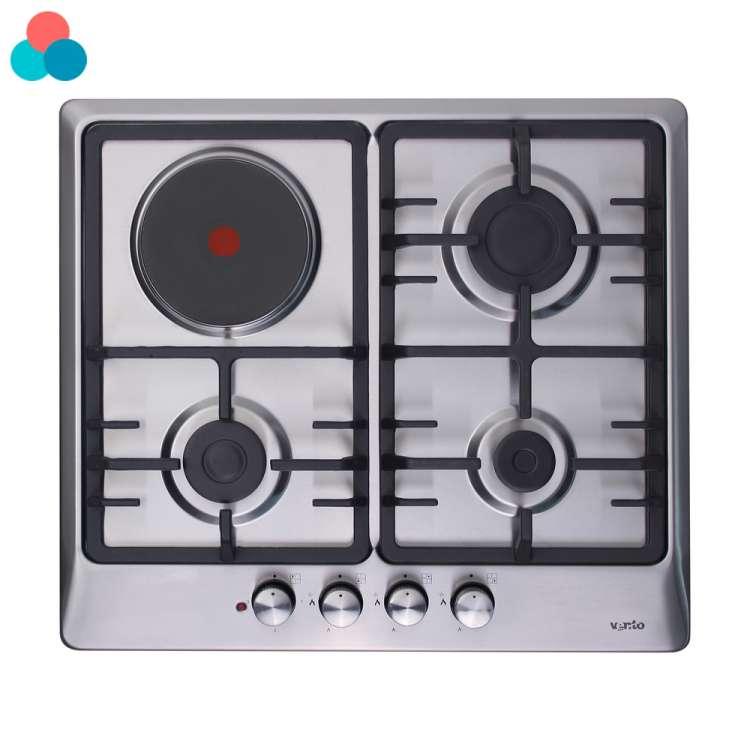 Комбінована варильна поверхня Ventolux HG631 B3 S (X), нержавіюча сталь, 3 газ + 1 електро, фото 1