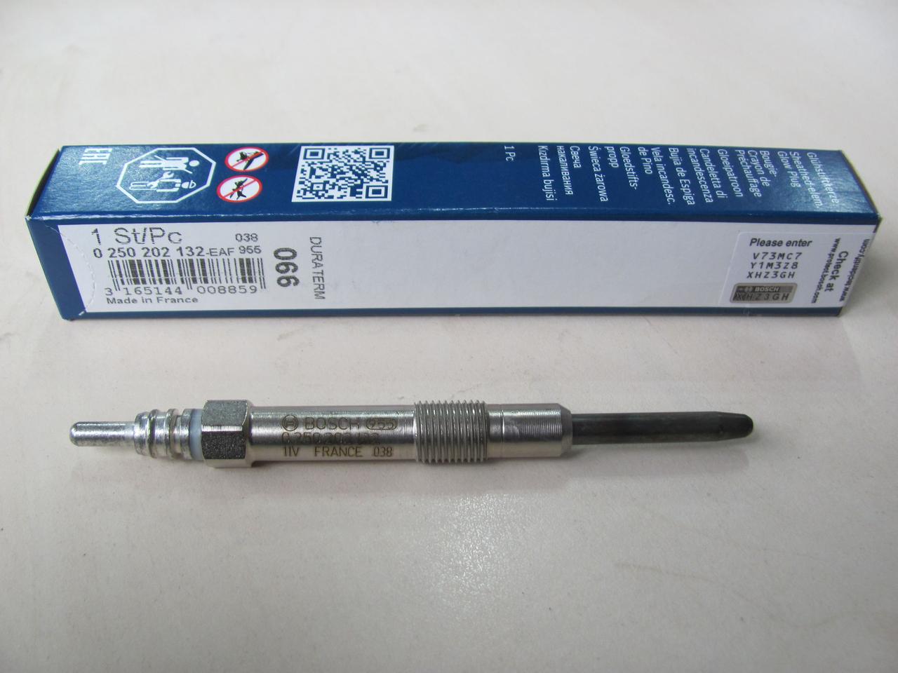 Свічка розжарення Fiat Doblo 1.9JTD Multijet | BOSCH 0 250 202 132