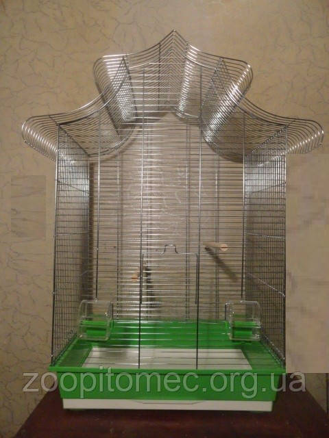 Клітка для дрібних, середніх птахів хром, 61,5x41,5x85,5
