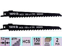 Полотна по дереву для сабельной пилы 4TPI 150 мм Yato YT-33921