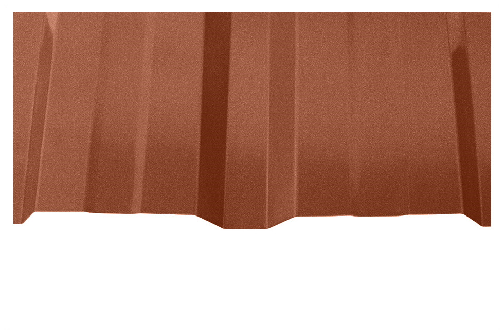 Профнастил стеновой ПС-18, RAL 8004 Цвет Медно-коричневый (матовый). - фото 2 - id-p1205314793