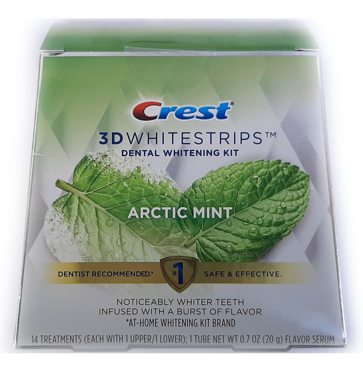 Crest 3D White полоски отбеливающие (14) + сыворотка мята. США