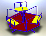 Дитяча вулична карусель Dali №601 шестимісна металева, фото 8