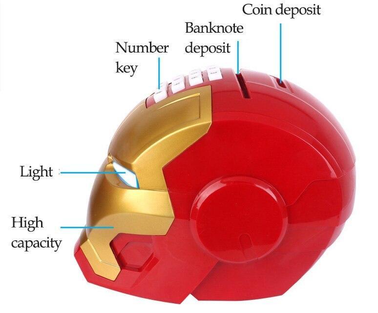 Копилка-сейф Шлем железного человек кодовым замком - фото 4 - id-p1301525619