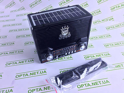 Радіоприймач NS-1556S з сонячною панеллю (Чорний)