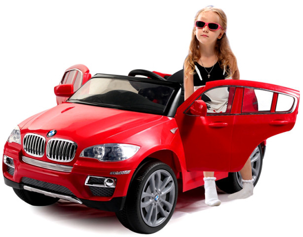 Дитячі електромобіль на пульті керування, джип, BMW X6, колеса ЕVА!