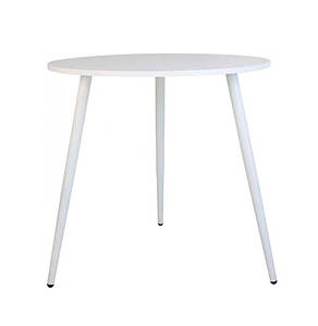 Стіл обідній круглий 80 см білий MUF-ART D800