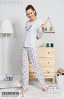 Женская пижама с брюками Vienetta 0040370267 Серый L