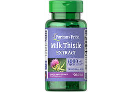 Екстракт розторопші Puritan's Pride Milk Thistle 1000 mg 4:1 Extract (Silymarin) 90 Softgels