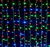 Гірлянда штора Водоспад 240-B велика лампа 3D LED кольорова 3х2м (силіконовий провід з подовженням), фото 3