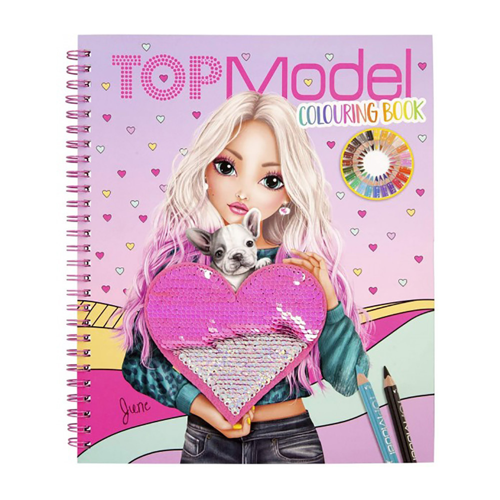 Альбом для розфарбовування з двосторонніми паєтками Top Model (4010070544652)