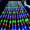 Гірлянда штора завіса Водоспад 3х3 м 280 LED велика лампа 3D (білий шнур, з перехідником), фото 2