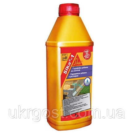 Гідрофобізатор для бетону та розчинів Sika-1 Moerteldicht 1 кг (132153), фото 1