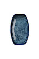 Тарелка синяя фарфоровая овальная Kutahya ATLANTIS 19x11,4 см.