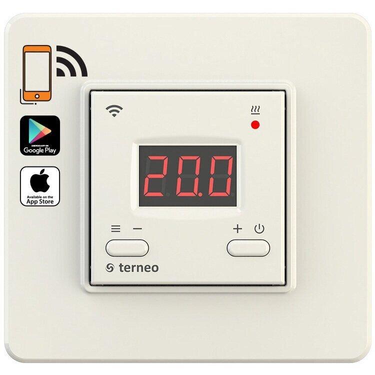 Терморегулятор для теплої підлоги 16A 3000BA WiFi [4820120221149] молочно білий AX Terneo