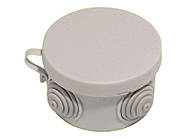 74,6x44мм зовнішня розподільна коробка 4 герметичні вводи IP55 [КР2601] PP Hegel