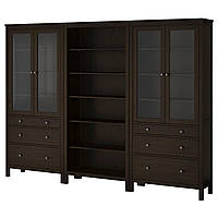 IKEA HEMNES (792.337.56) Встроенная комбинация с дверью/выдвижным ящиком, черным рисунком