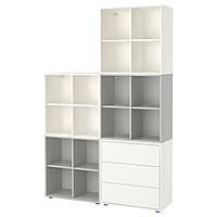 IKEA EKET (291.913.44) Комбинация шкафов с ножками белый/светло-серый