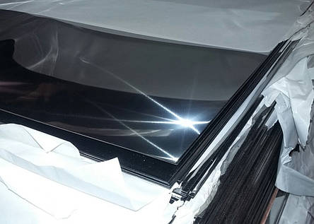 Нержавіючий лист aisi 430 розмір 1.0 × 1000 × 2000 мм 4N+PVC, фото 1