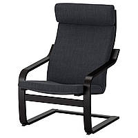 IKEA POANG (191.977.80) Кресло, черный бриз, Lysed ярко-зеленый