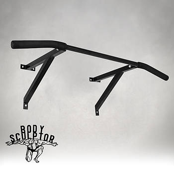 Турнік настінний/надверний чорний гнутий (40 см)  Розбірний №1 з м'якими ручками