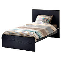 IKEA MALM (390.095.61)MALM КАРКАС кровати, высокий, черно-коричневый, Luröy, 90x200 см