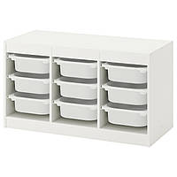 IKEA TROFAST (292.284.70) Шкаф с контейнерами, белый, желтый