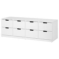 IKEA NORDLI (592.395.04) Комод, 8 ящиков, белый