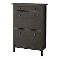 IKEA HEMNES (402.169.08)Шкафчик для обуви, 2 отделения, черно-коричневый, 89x127 см