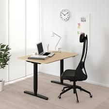 IKEA BEKANT (492.825.74) BEKANT Письменный стол, дубовый шпон, черный, 120x80 см - фото 2 - id-p1301557504